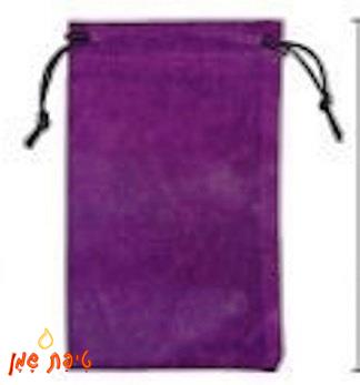 נרתיק בד קטיפה סגול מעוטר לטארוט