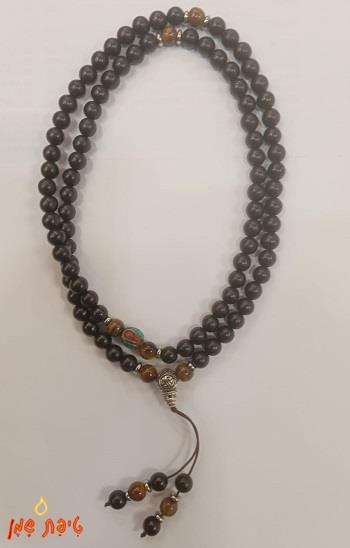 מאלה מחרוזי עץ וטייגר איי (7מ'מ)