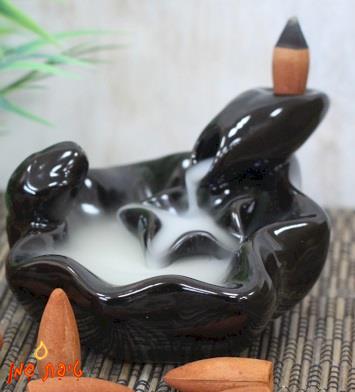 קטורת חרוט/קונוס-עשן יורד מטה-Back Flow אמבר זעפרן