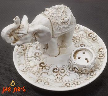 מעמד קטורת פיל מקרמיקה